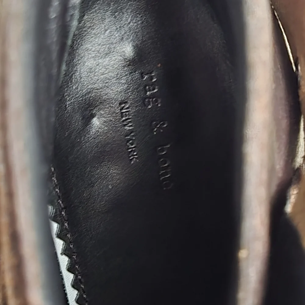 Rag & Bone Harrow Dark Brown Leather Ankle Boots Size 40 EU 9 US